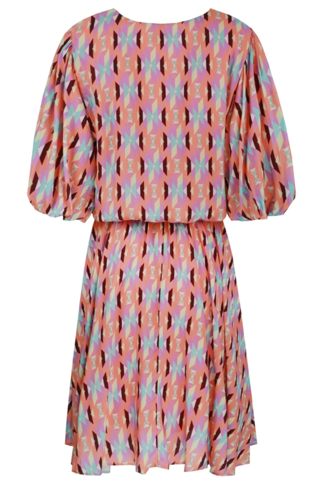 LYSA DRESS 25ZFSF03 FLOWER PEACH/PALE PLUM